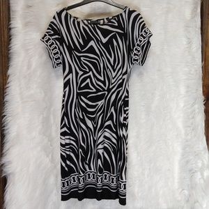 ENFOCUS STUDIO blacK and white zebra stripe dress